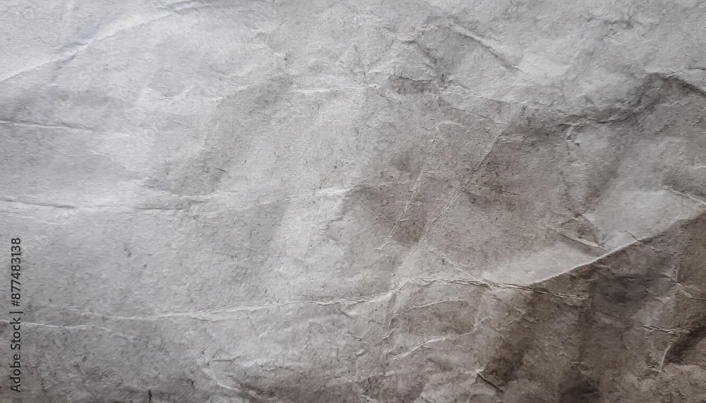 Naklejka premium black crumpled paper texture blank dark background with creases