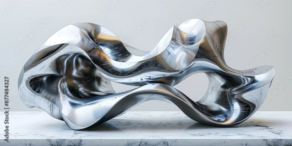 Abstract Geometric Sculpture, generative ai