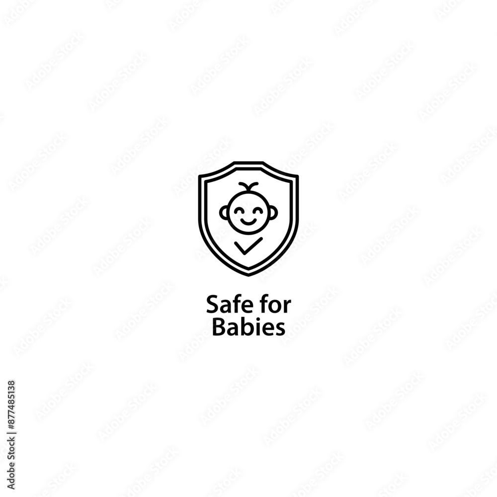 Safe for Babies vector icon Safe for Babies vector icon