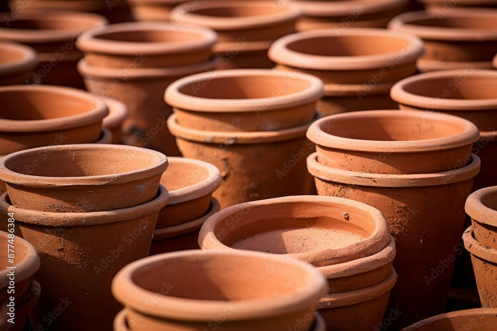 Versatile Terracotta pots. Culture decoration vase. Generate Ai Versatile Terracotta pots. Culture decoration vase. Generate Ai