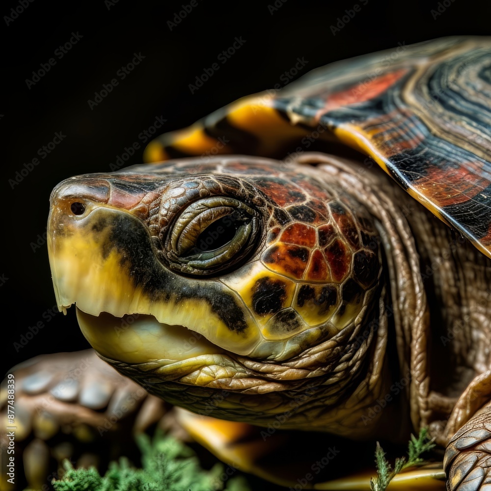 land turtle portrait , generated by AI. High quality photo land turtle portrait , generated by AI. High quality photo