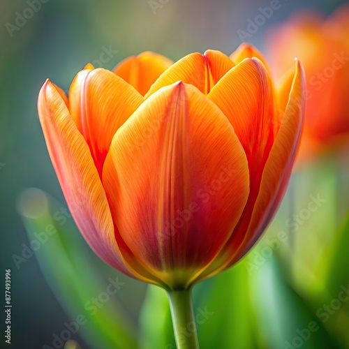 High resolution close up of orange tulip , resolution, orange #877493996