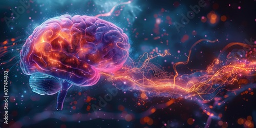 Wallpaper Mural Colorful Neural Pathways: Understanding ADHD, generative ai Torontodigital.ca