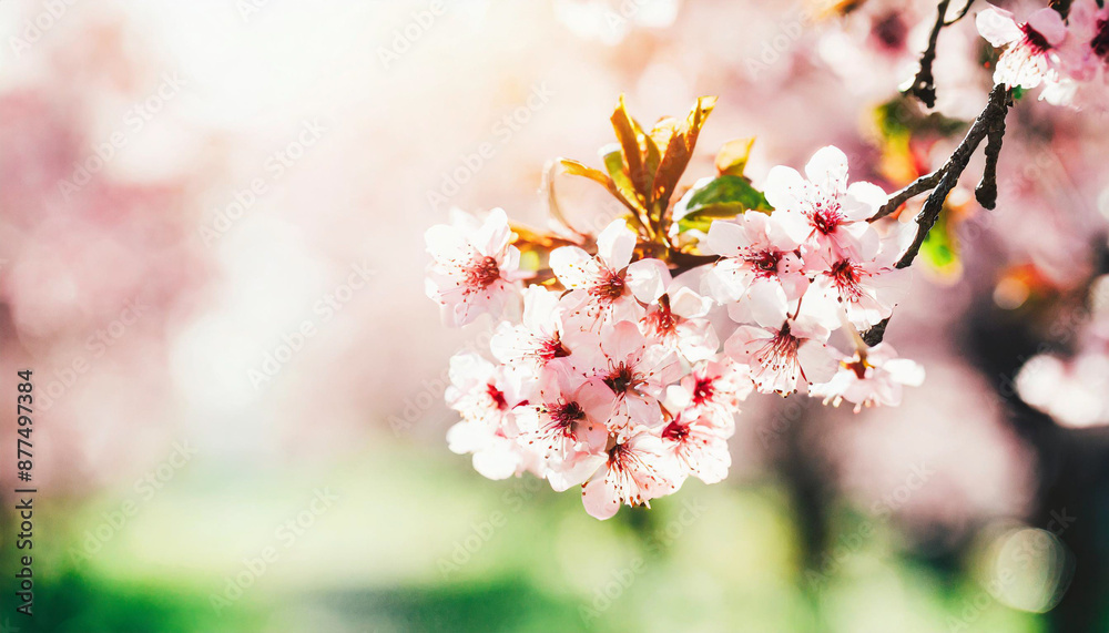 cherry blossom in spring time with sun rays and lens flare, Spring blossoms and beautiful cherry tree branches with pink sakura flowers and sunbeams coming through the tree branches, cherry blossom in spring time with sun rays and lens flare, Spring blossoms and beautiful cherry tree branches with pink sakura flowers and sunbeams coming through the tree branches,