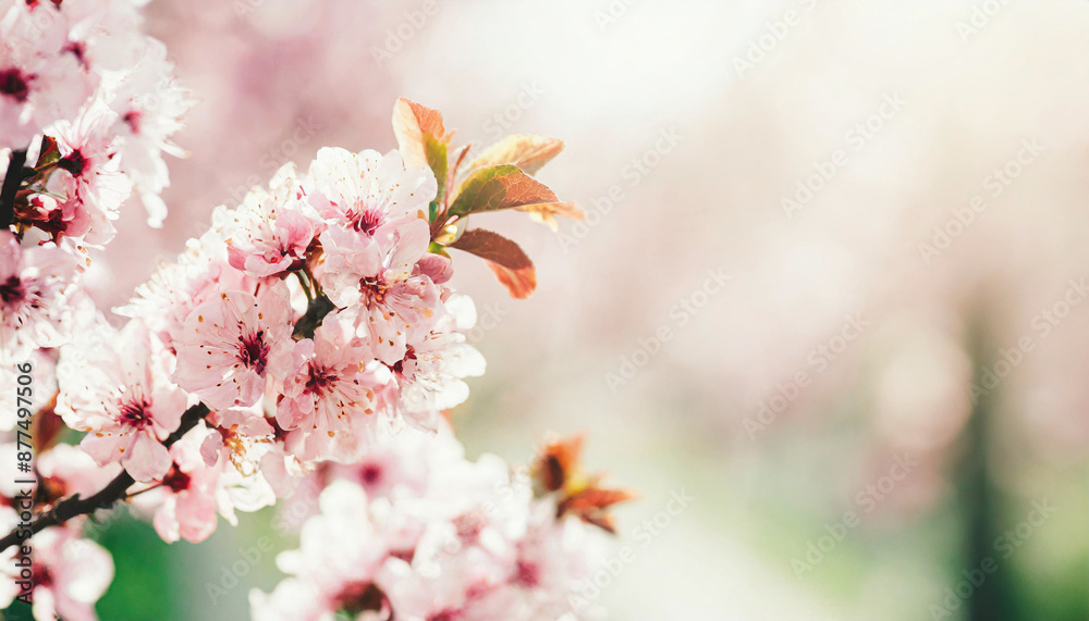 cherry blossom in spring time with sun rays and lens flare, Spring blossoms and beautiful cherry tree branches with pink sakura flowers and sunbeams coming through the tree branches, cherry blossom in spring time with sun rays and lens flare, Spring blossoms and beautiful cherry tree branches with pink sakura flowers and sunbeams coming through the tree branches,