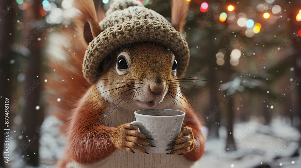 squirrel in the snow squirrel in the snow