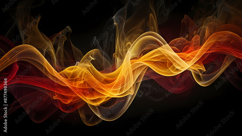 abstract background showcasing dynamic and fiery smoke patterns in red, orange, and yellow hues abstract background showcasing dynamic and fiery smoke patterns in red, orange, and yellow hues