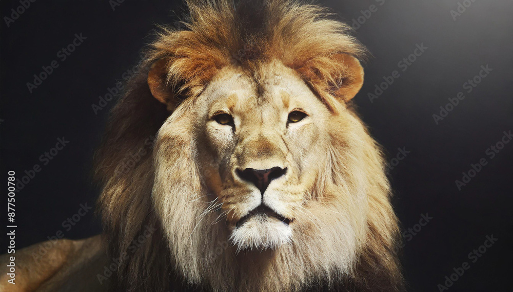 Lion king isolated on black Lion king isolated on black