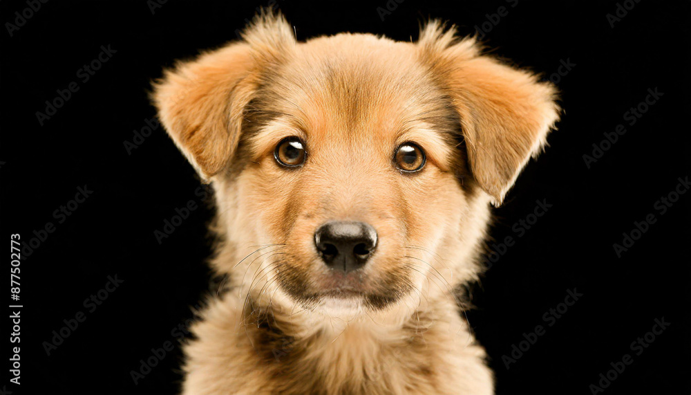 portrait of an adorbale mixed breed puppy portrait of an adorbale mixed breed puppy