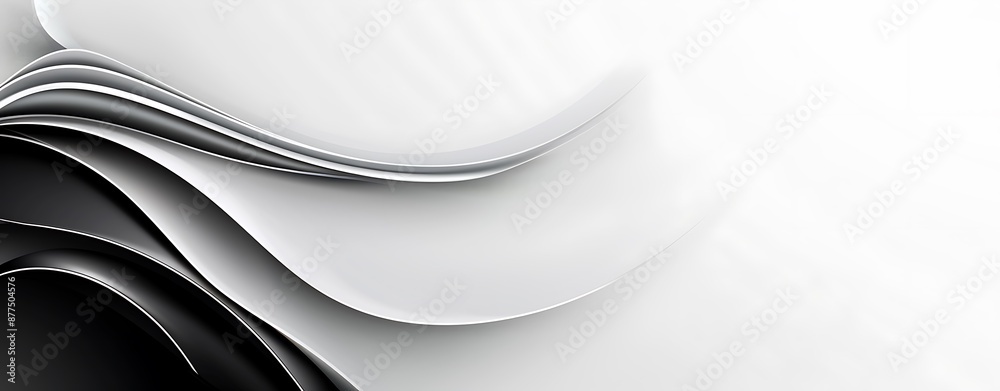 Obraz premium Design a sophisticated, minimalist background with clean shapes and a refined, monochromatic color scheme, ensuring lots of space for text, focus cover all adject, deep depth of field, nodust