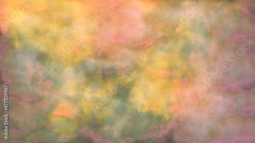 Abstract colorful blue orange green yellow pink clouds background illustration texture design, paper paint 