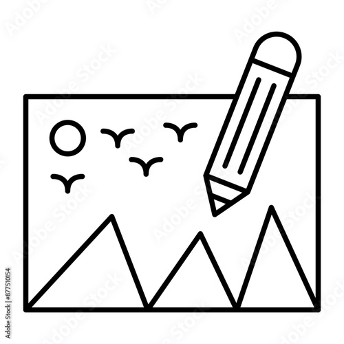 Photo Editing Vector Line Icons
