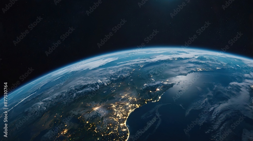Fototapeta premium earth from the space background photo