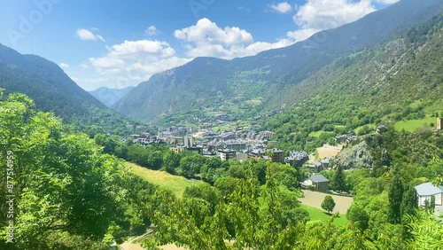 Andorra's town of Encamp, nestled in the valley. 