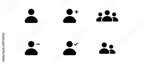 People icon set. Group of users icon , Team icon vector set. People group icon set, Persons symbol. squad icon , Add new user icon plus symbol
