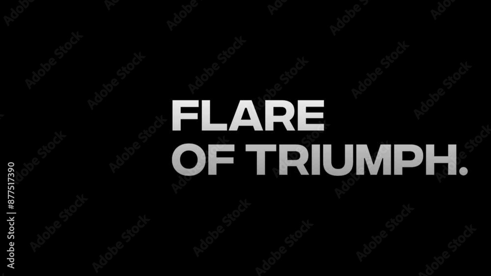 Flare of Triumph title with a burning text effect Flare of Triumph title with a burning text effect