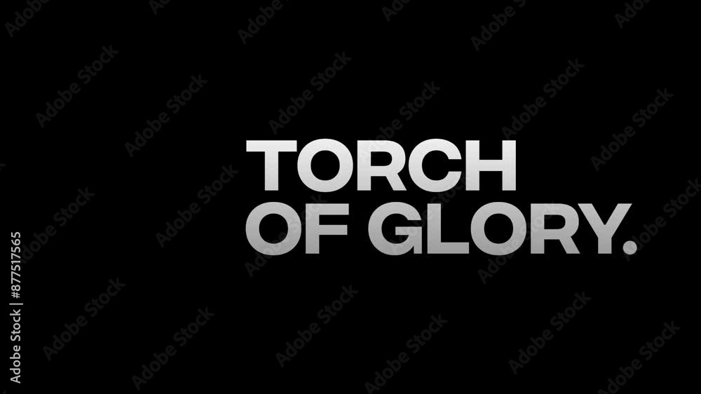 Torch of Glory title with a burning text effect Torch of Glory title with a burning text effect
