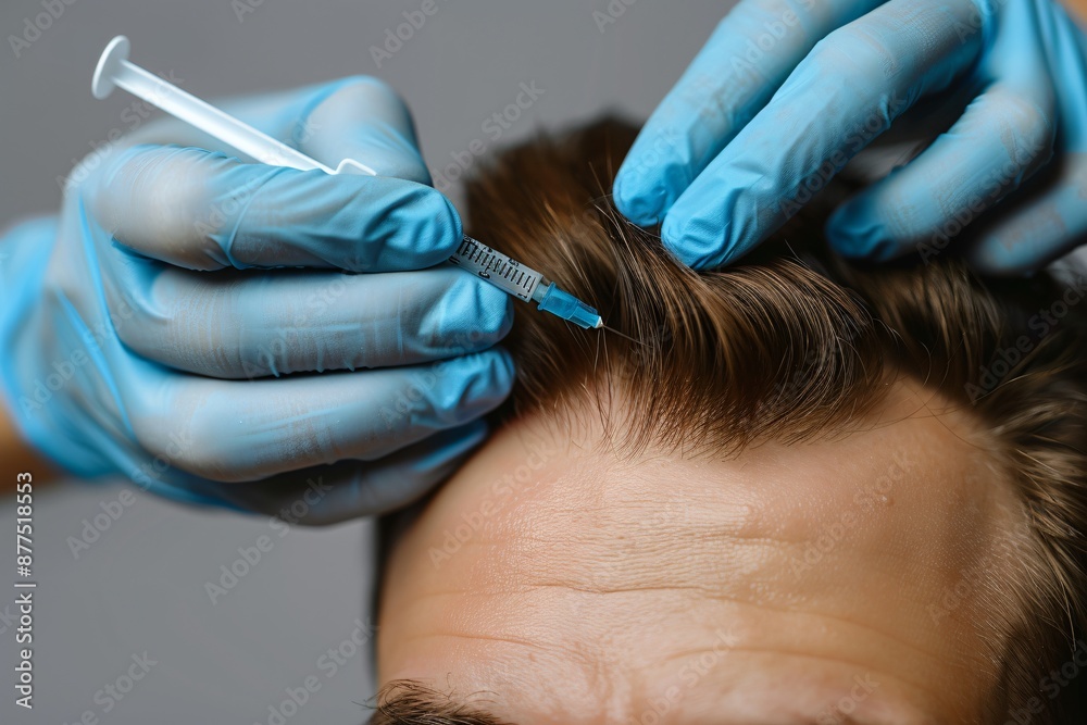 Hair Restoration Procedure with Injection Hair Restoration Procedure with Injection