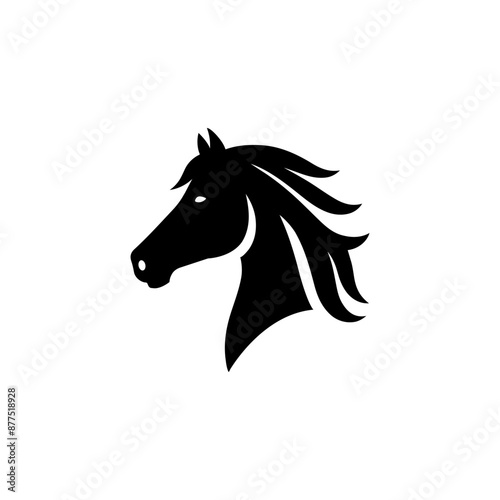 Horse head silhouette design vector eps
