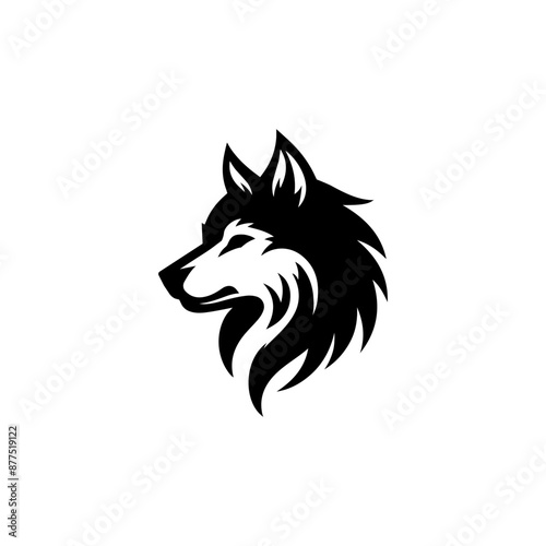 Wolf vector silhouette illustration