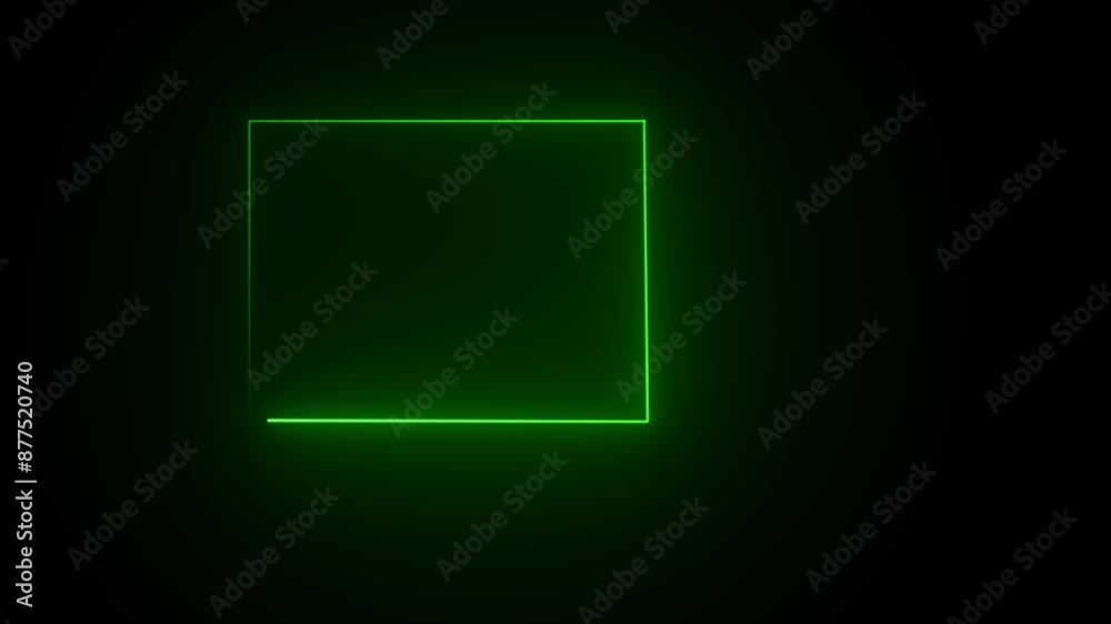Abstract neon rectangle frame animation background. Abstract neon rectangle frame animation background.