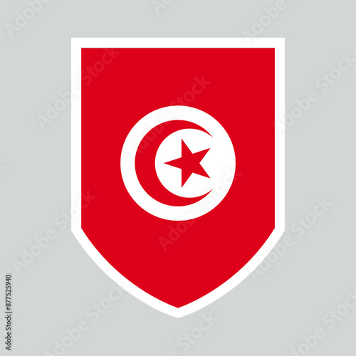 Tunisia Flag Shield Frame
