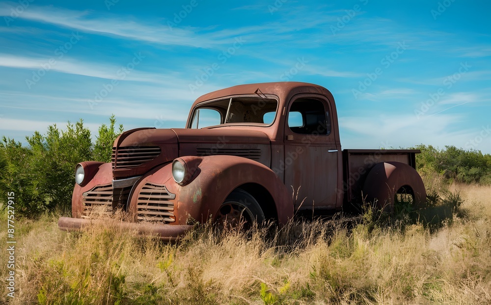 Fototapeta premium Old abandoned truck