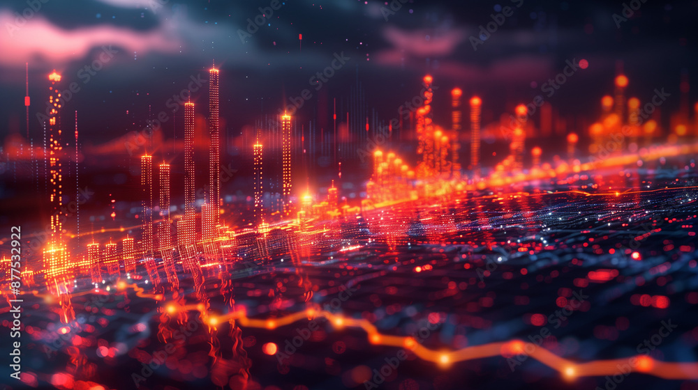 Obraz premium Type of abstract digital background