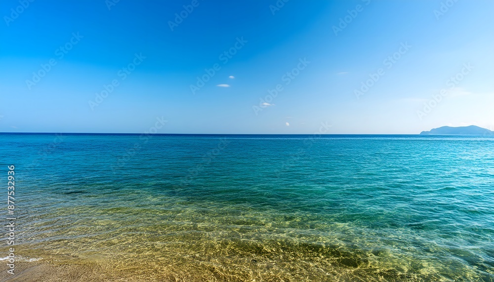Obraz premium Blue sea and blue sky