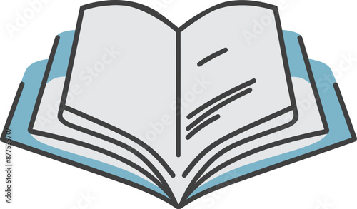 Notebook Icon isolated illustration, book vector - Generative AI