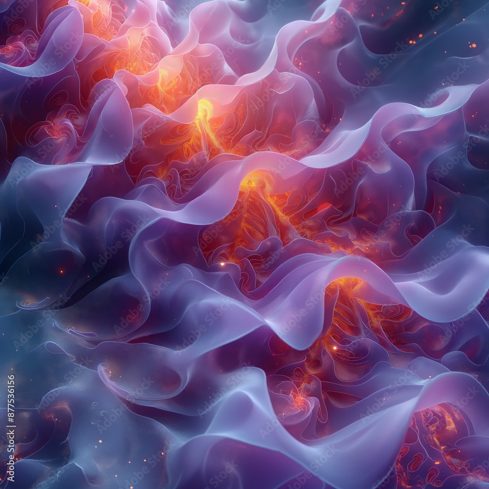 Fototapeta premium Neon Fluid Paint Explosion