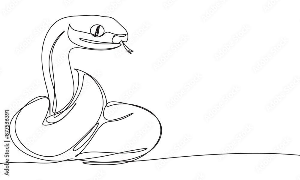 Symbol 2025 year Snake one line continuous. Snake line art. Hand drawn vector art. Symbol 2025 year Snake one line continuous. Snake line art. Hand drawn vector art.