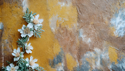 wall texture with white shabby stucco, plaster. Red and white brickwall background, white stonewall surface. Plastered wall with white uneven stucco with cracks and damages.