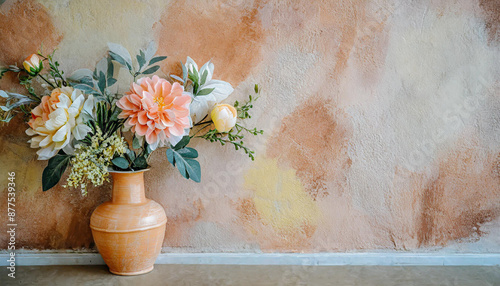 wall texture with white shabby stucco, plaster. Red and white brickwall background, white stonewall surface. Plastered wall with white uneven stucco with cracks and damages.