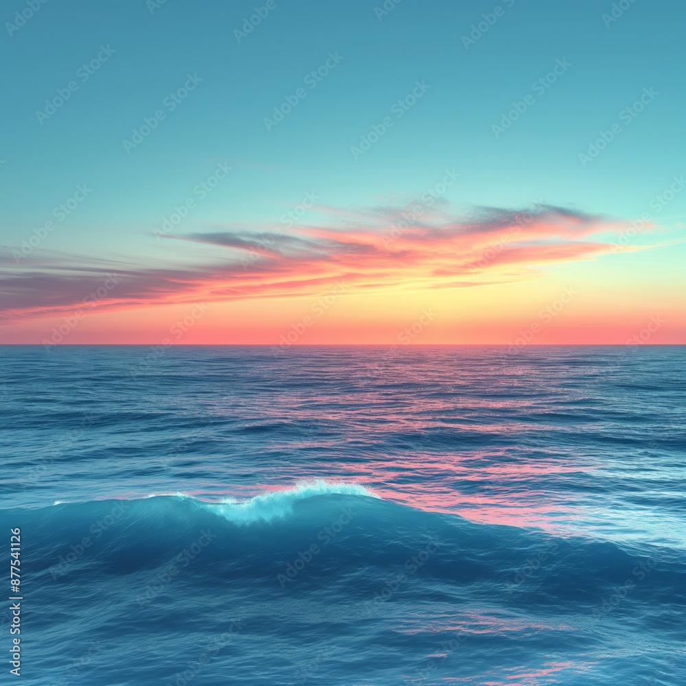 Ocean at Sunset with Colorful Sky Ocean at Sunset with Colorful Sky