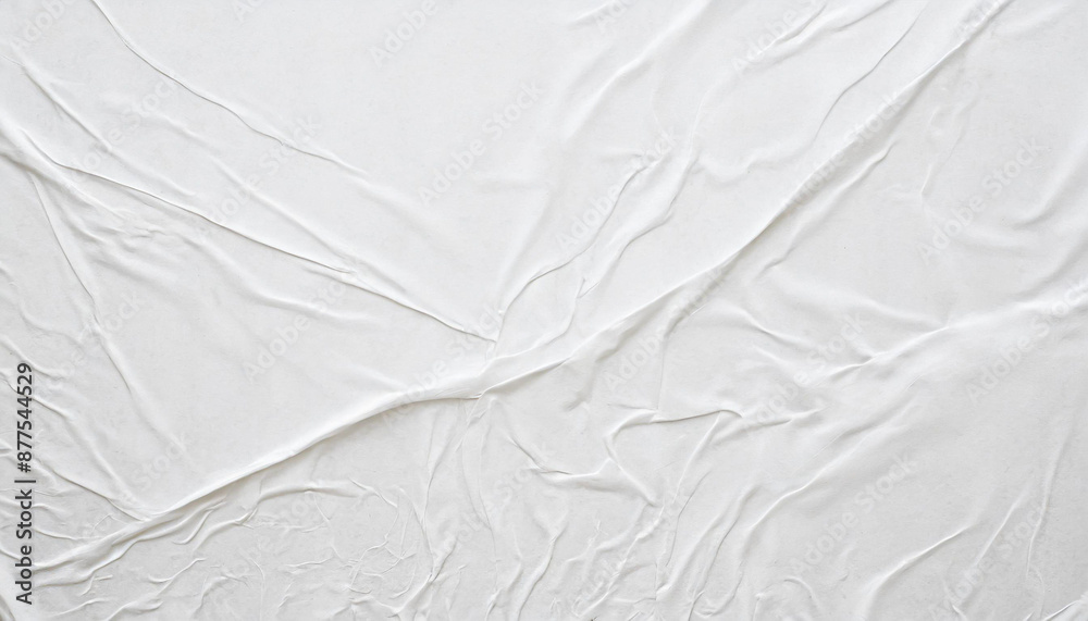 Blank white crumpled and creased paper poster texture background Blank white crumpled and creased paper poster texture background