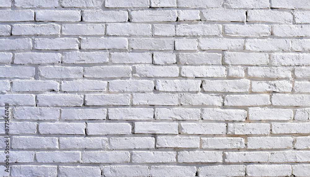 Detail of a white brick wall texture