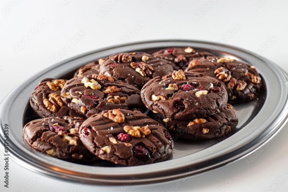 Elegant Dark Chocolate Walnut Raspberry Indulgence Elegant Dark Chocolate Walnut Raspberry Indulgence