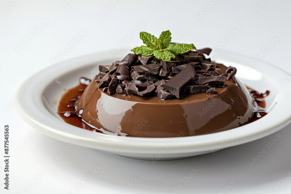Exquisite Dark Chocolate and Earl Grey Pudding with Smooth Velvety Texture Exquisite Dark Chocolate and Earl Grey Pudding with Smooth Velvety Texture