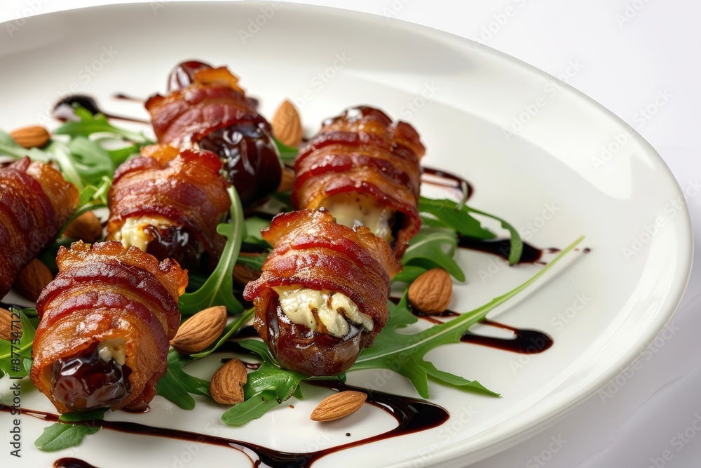 Plump Stuffed Dates with Creamy Valdeon Cheese and Bacon Plump Stuffed Dates with Creamy Valdeon Cheese and Bacon
