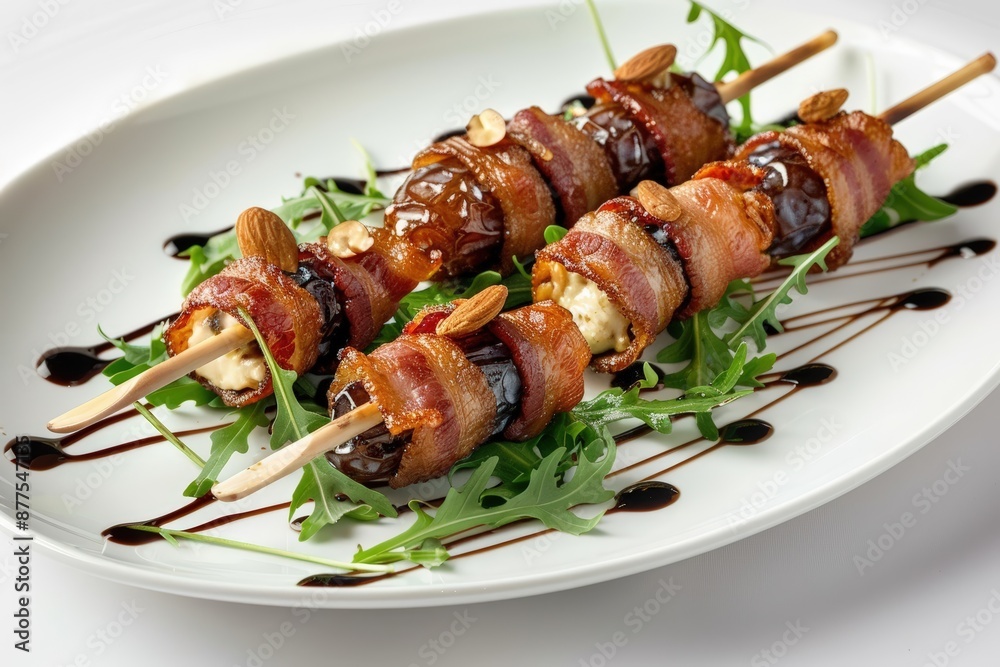 Elegant Stuffed Dates with Valdeon Cheese and Bacon Elegant Stuffed Dates with Valdeon Cheese and Bacon