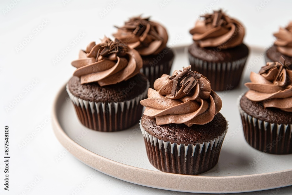 Decadent Chocolate Cupcakes with Ganache and Chocolate Shavings Decadent Chocolate Cupcakes with Ganache and Chocolate Shavings