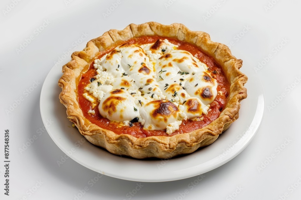 Gourmet Cheese Pie with Fresh Tomato and Garlic Sauce Gourmet Cheese Pie with Fresh Tomato and Garlic Sauce