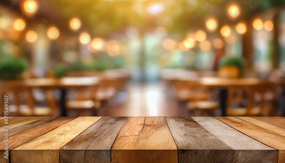 Wooden board empty table in front of blurred background Perspective brown wood over blur in coffee shop or cafe and restaurant- can be used for display or montage your products Wooden board empty table in front of blurred background Perspective brown wood over blur in coffee shop or cafe and restaurant- can be used for display or montage your products