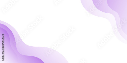 Purple wave modern background with white space for text and message. template design	