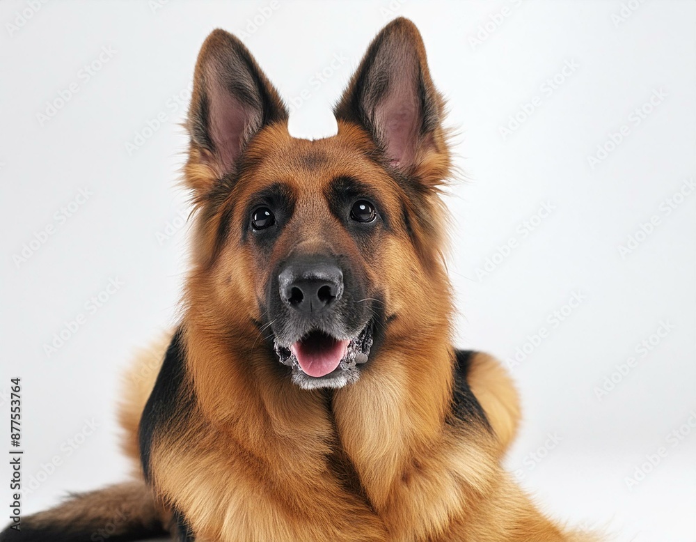 German Shepherd dog on a white background German Shepherd dog on a white background
