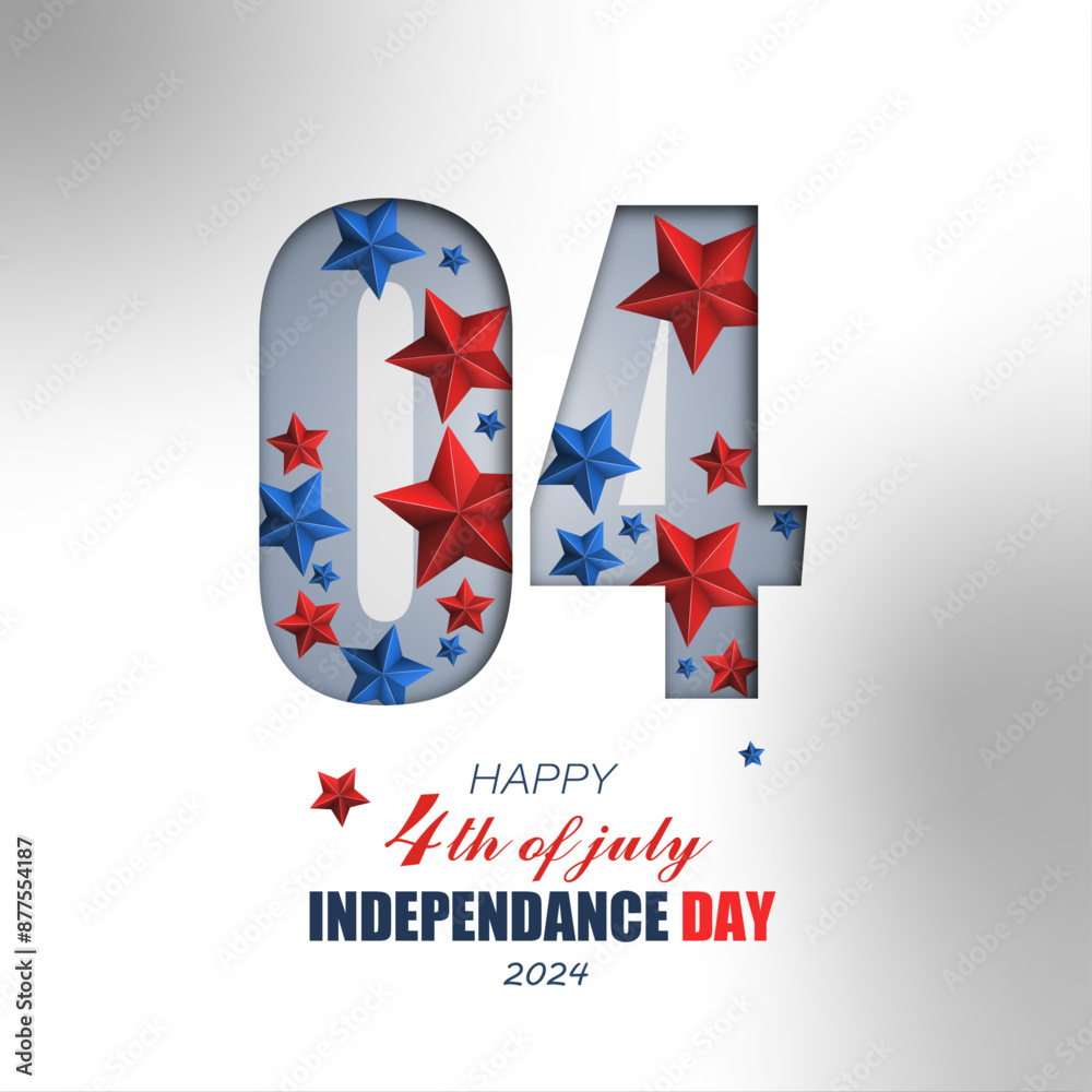 Fototapeta premium 4th of july independence