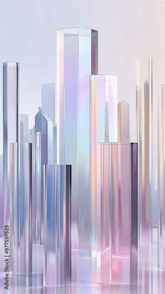 A line graph with glowing gold lines rises above a blurry cityscape at night