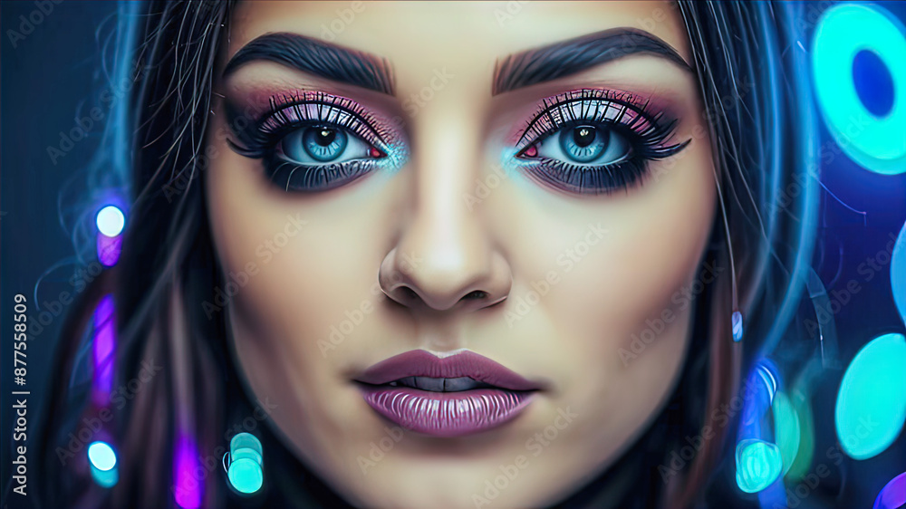 Beautiful project of festive modern makeup for women, female eye, beautiful female eye, fluffy thin eyelashes, Beautiful project of festive modern makeup for women, female eye, beautiful female eye, fluffy thin eyelashes,