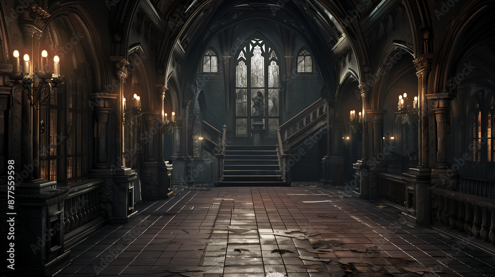 Obraz premium 3D CG rendering of Gothic church. 3D CG. High resolution.